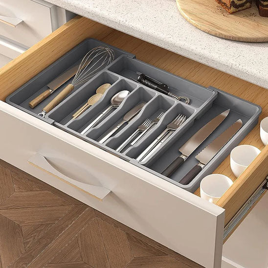range couverts tiroir ajustable