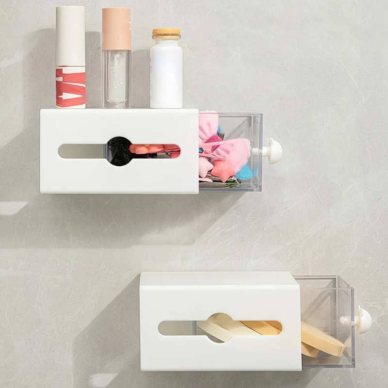 boite rangement mural tiroir transparent