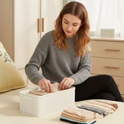 Organisateur de tiroir-blan