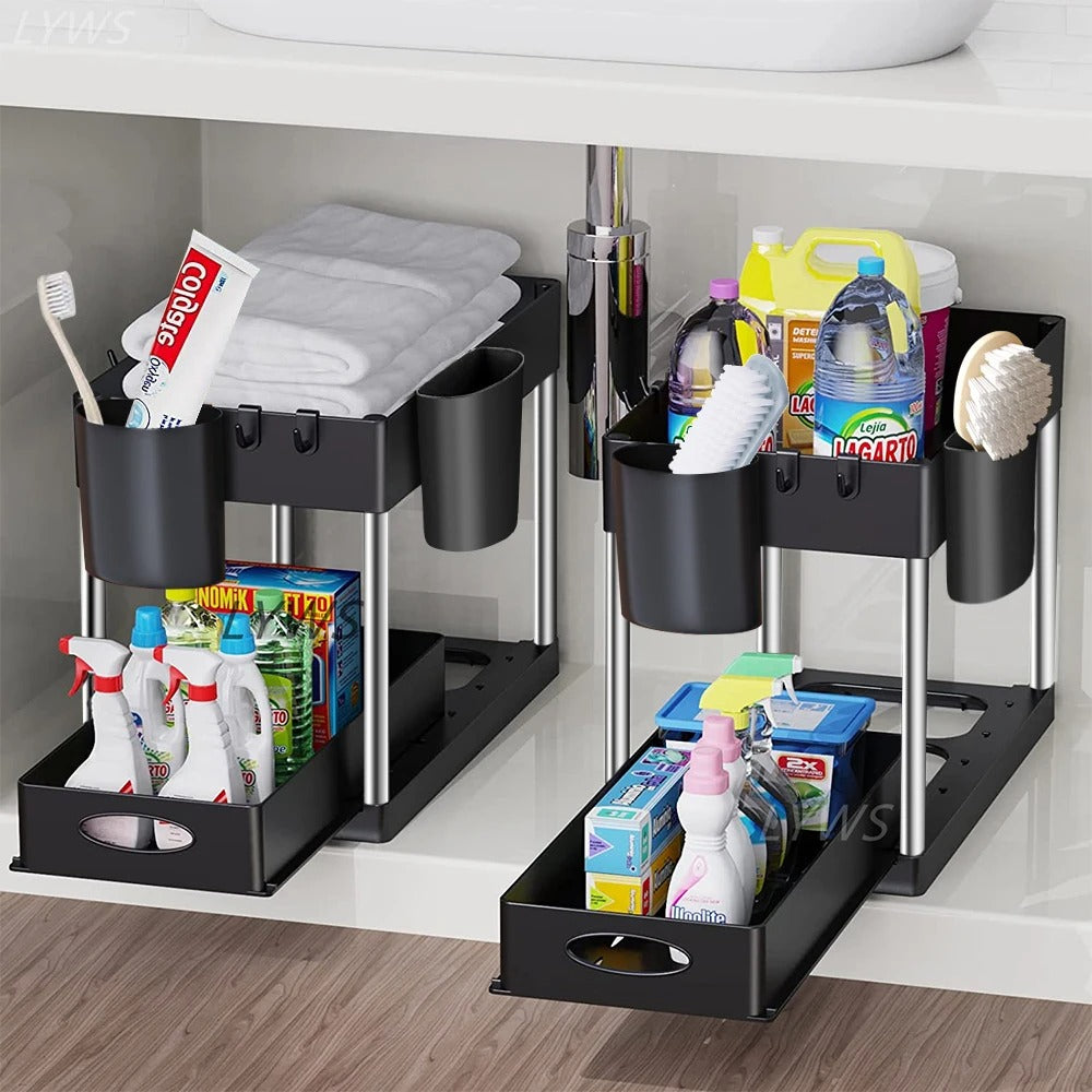 organisateur sous evier structure solide abs metal