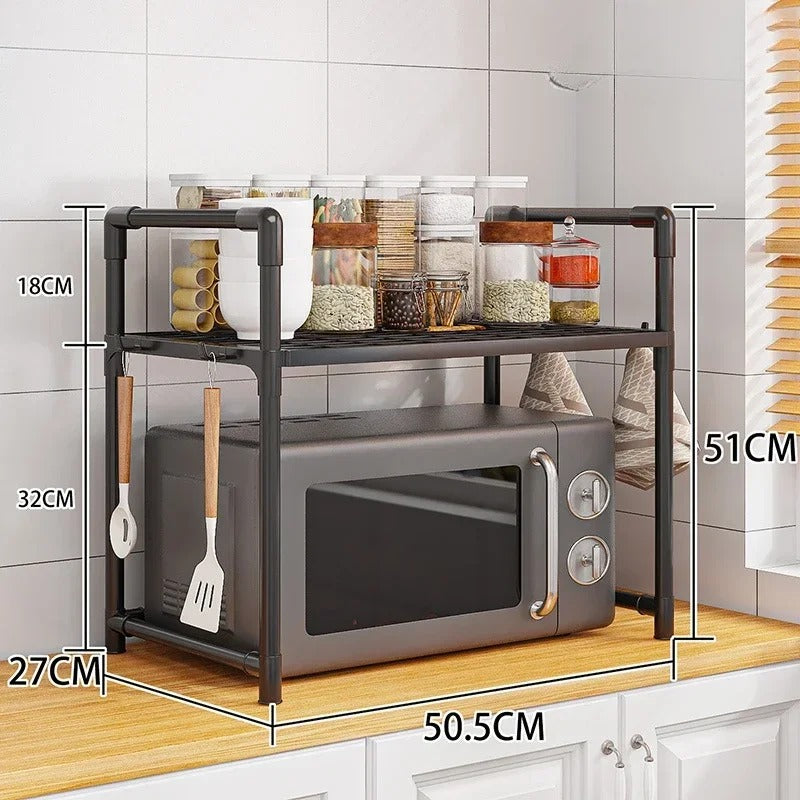 rangement cuisine placard micro ondes
